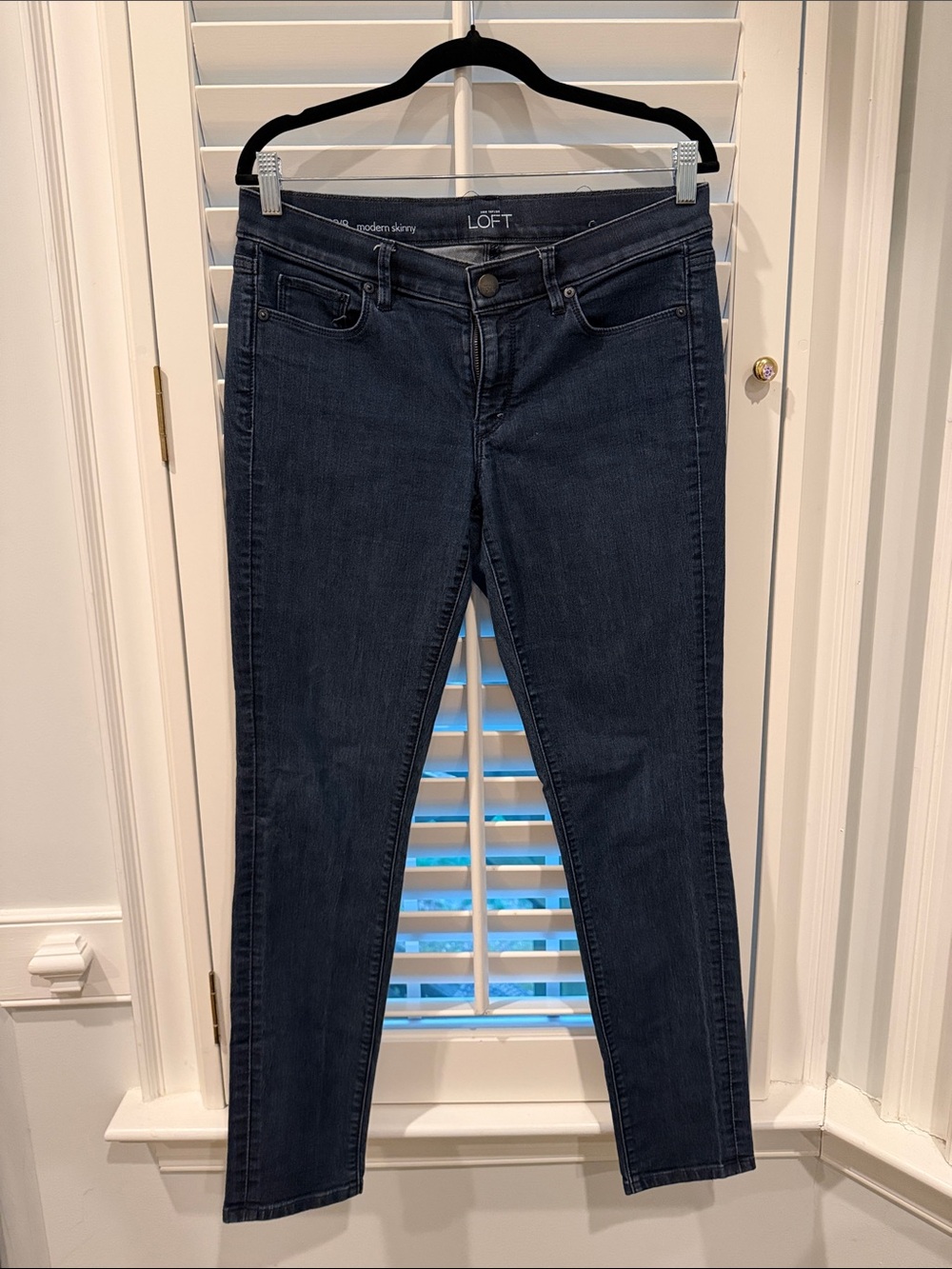 LOFT Dark Indigo Skinny Jeans